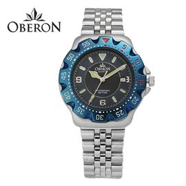 [OBERON] OB-902 SVBL _ Japan Movement, Stainless Steel, Waterproof, Quartz, Men Watches, Fashion Business Casual Men's Watches